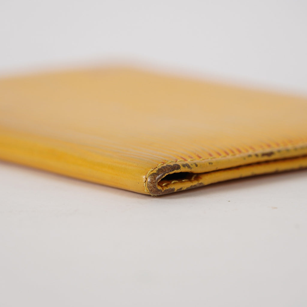 LOUIS VUITTON SARAH PORTE FEUILLE YELLOW OCHRE EPI LEATHER LONG WALLET XY216