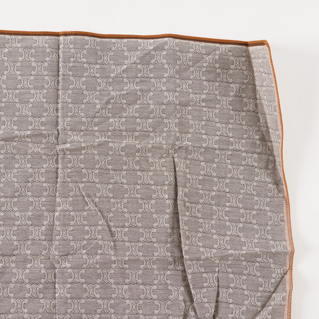 CELINE Logo Cotton Scarf Scarves Pocket Square XY206