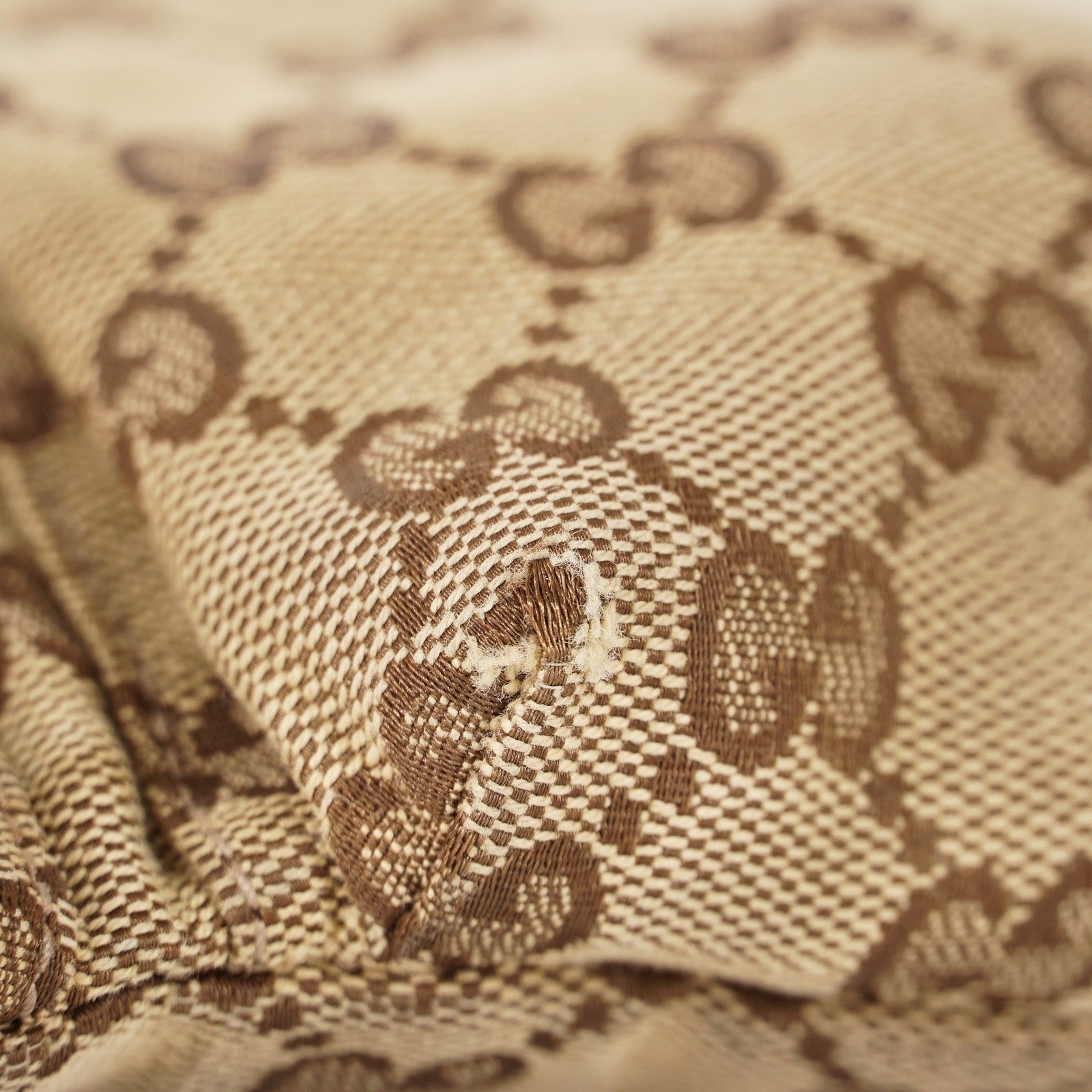 Auth GUCCI GG canvas Fanny Pack Bum Bag waist pouch sherry line 01E072970021