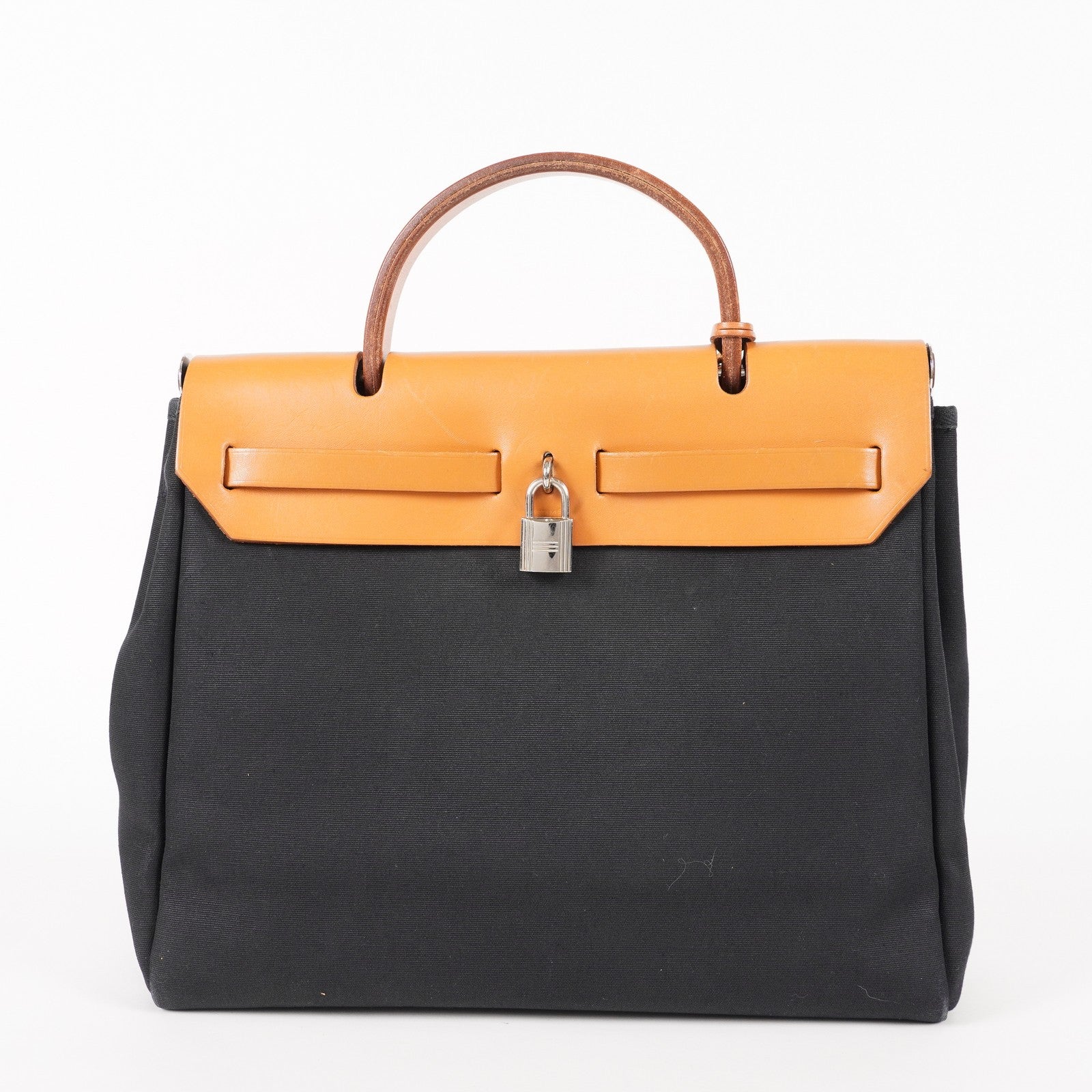 Hermes Herbag Toile and Leather PM 05E095720029