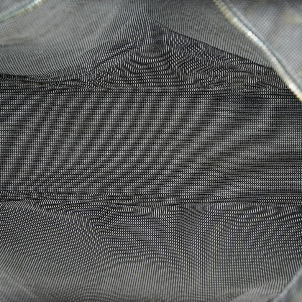 HERMES Herline MM Hand Tote Bag 100951M Nylon canvas Gray 04A20825007