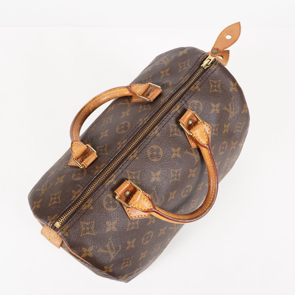 Authentic Louis Vuitton Monogram Speedy 30  Handbag M41526 vintage 05E125830029
