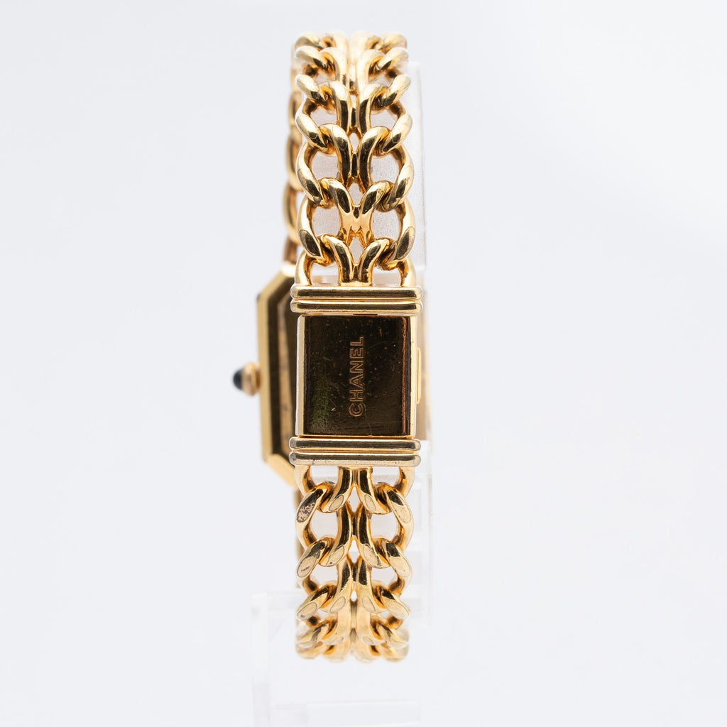 CHANEL Première Quartz Ladies Watch Gold × Black Chain Black 04E019020007