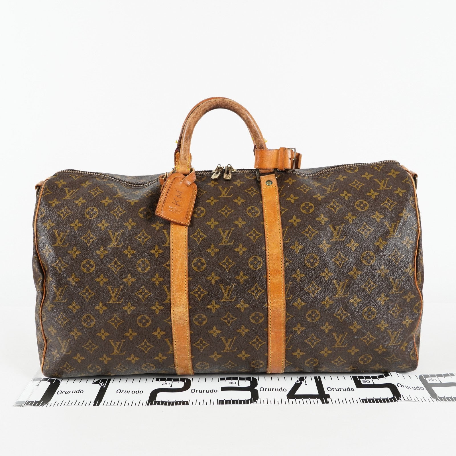 LOUIS VUITTON Monogram Keepall 60 Boston Bag M41422 LV Auth 03E063630025