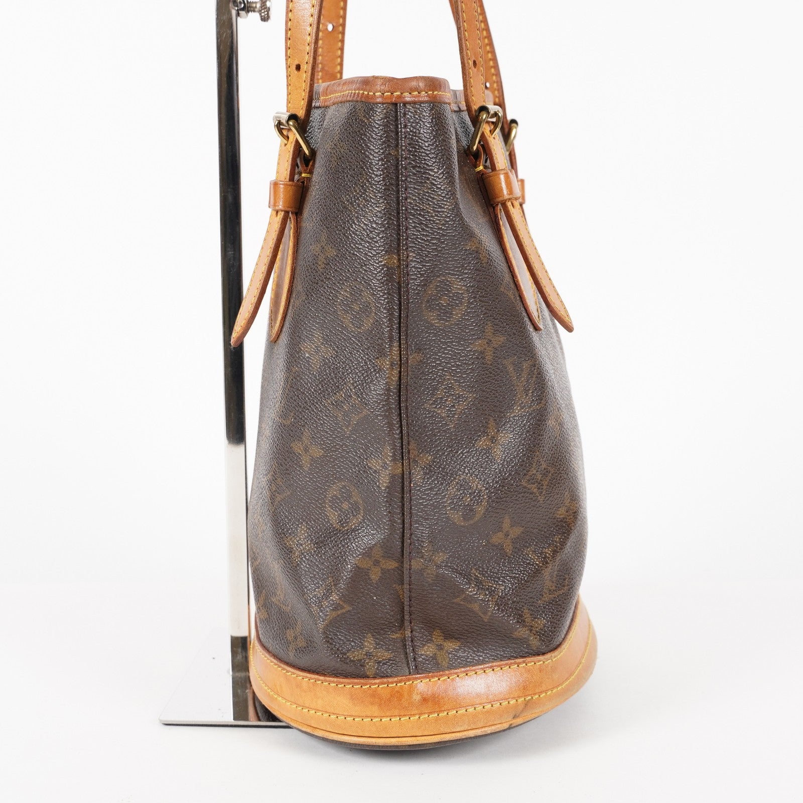 Authentic Louis Vuitton Monogram Bucket PM Shoulder Tote Bag M42238 05E112420013