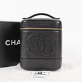 Chanel Vanity Cosmetic Case Black Caviar Leather Bag 05E597040016