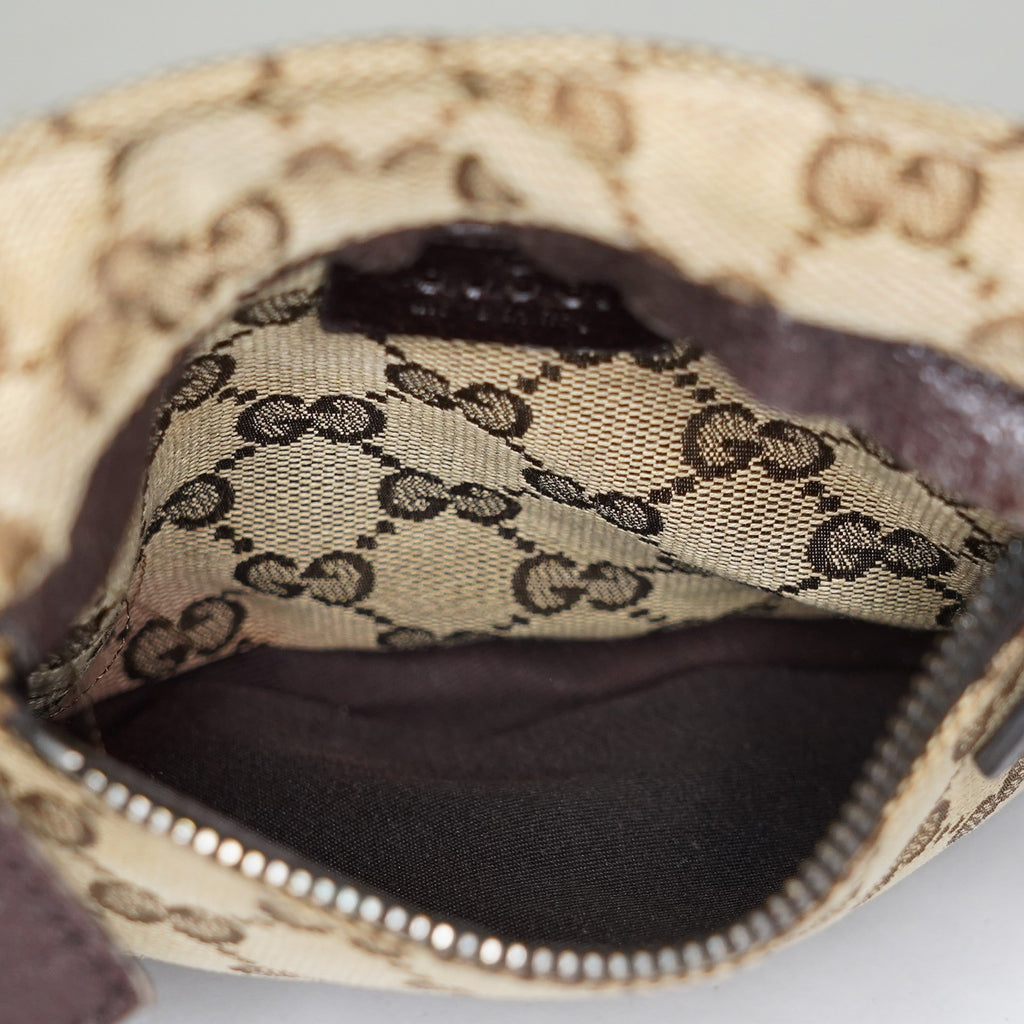 Auth GUCCI GG canvas Fanny Pack Bum Bag waist pouch sherry line 01E072970021