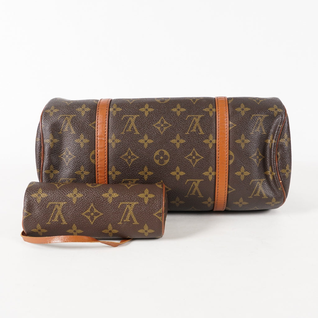 Auth LOUIS VUITTON Monogram Papillon 30 M51365 Handbag W/Pouch used 12E145500020