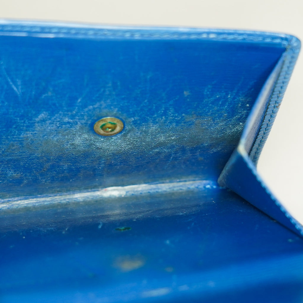 Louis Vuitton Blue Epi Leather Elise Compact Wallet  XY215