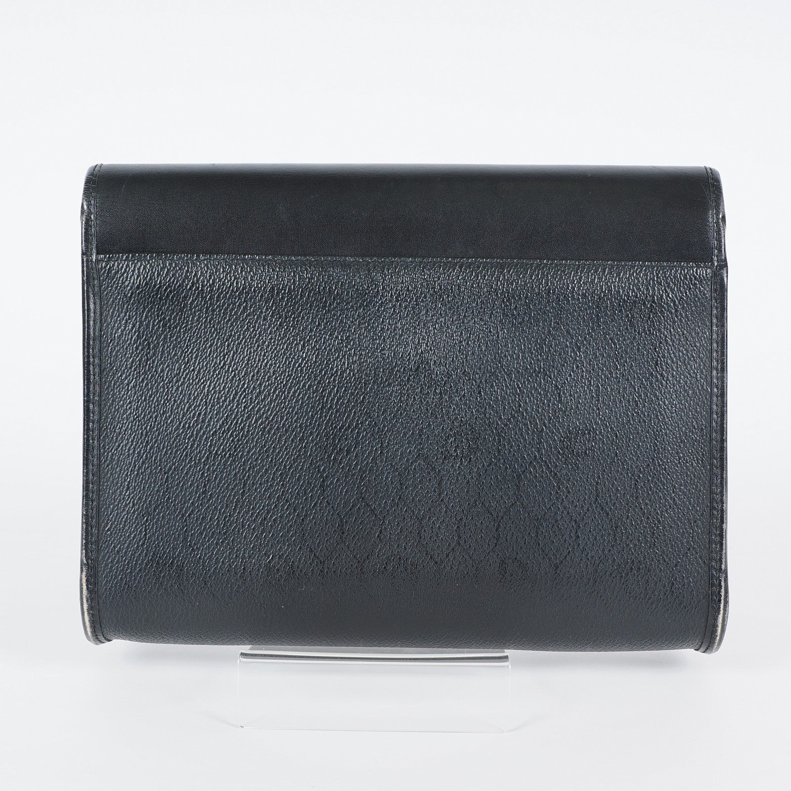 Christian Dior Vintage Leather Shoulder Bag Black Classic Handbag XY230