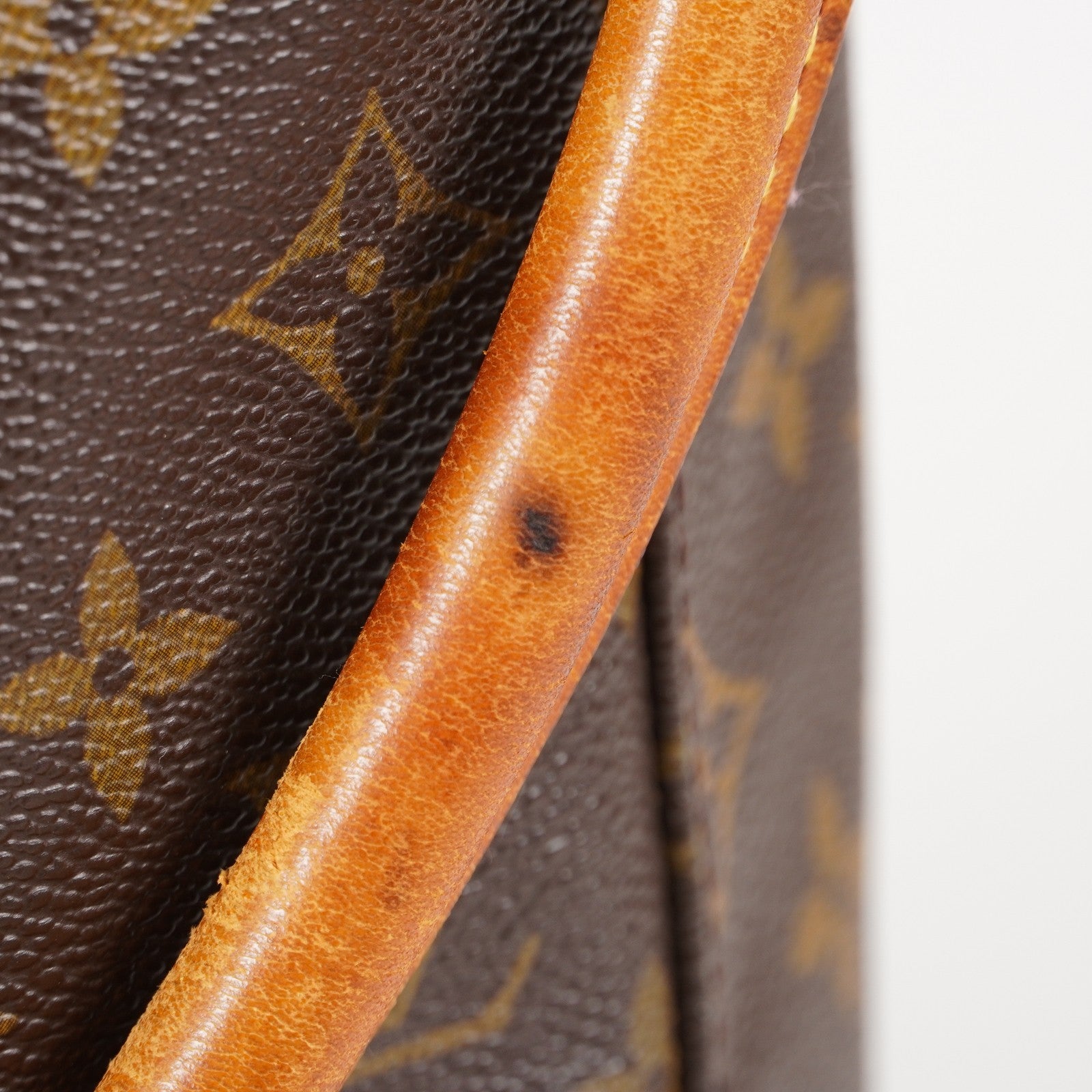 LOUIS VUITTON Looping GM Shoulder Bag Monogram Leather Brown M51145 05E053465029