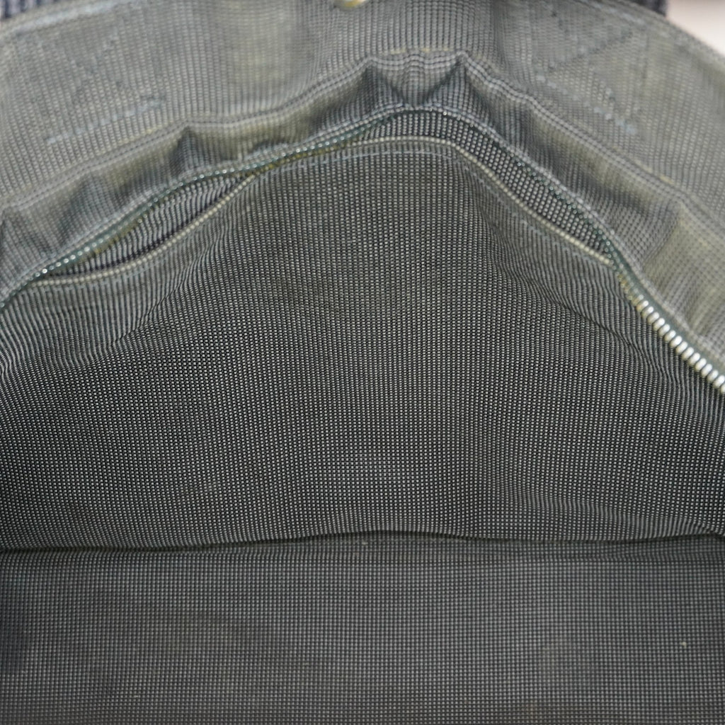 HERMES Herline MM Hand Tote Bag 100951M Nylon canvas Gray 04A20825007