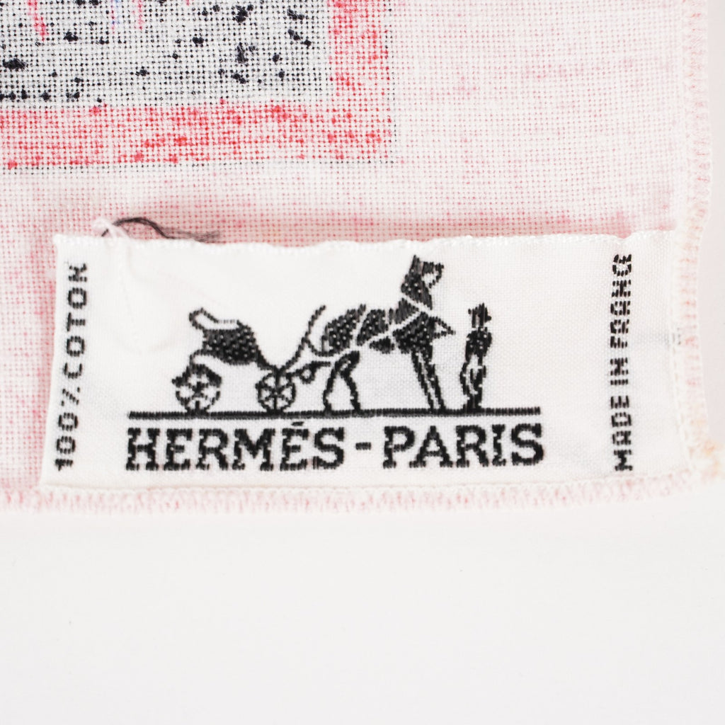 Hermes Carre 45 100% Cotton Napkin, Black with Blue, 03E13825017