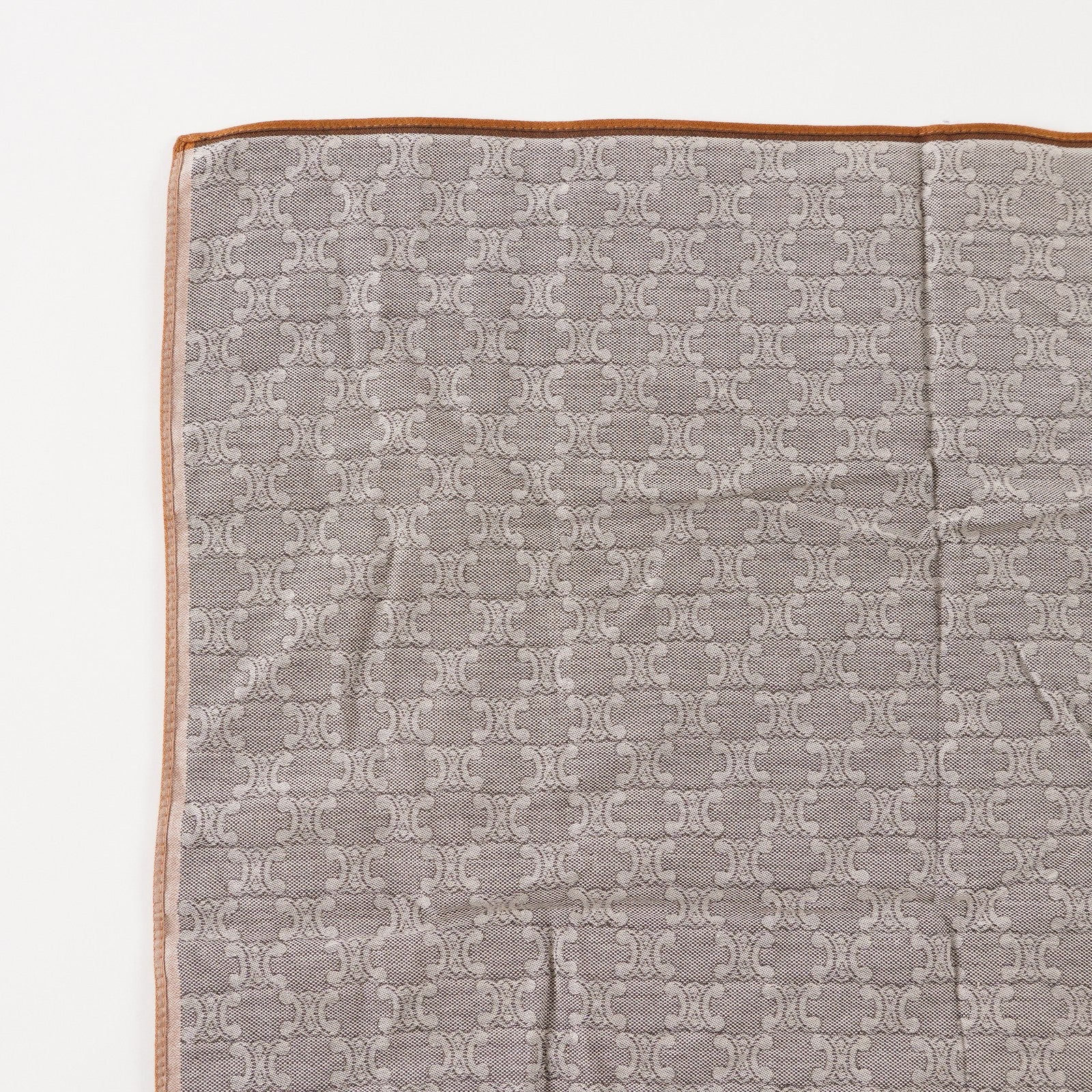 CELINE Logo Cotton Scarf Scarves Pocket Square XY206
