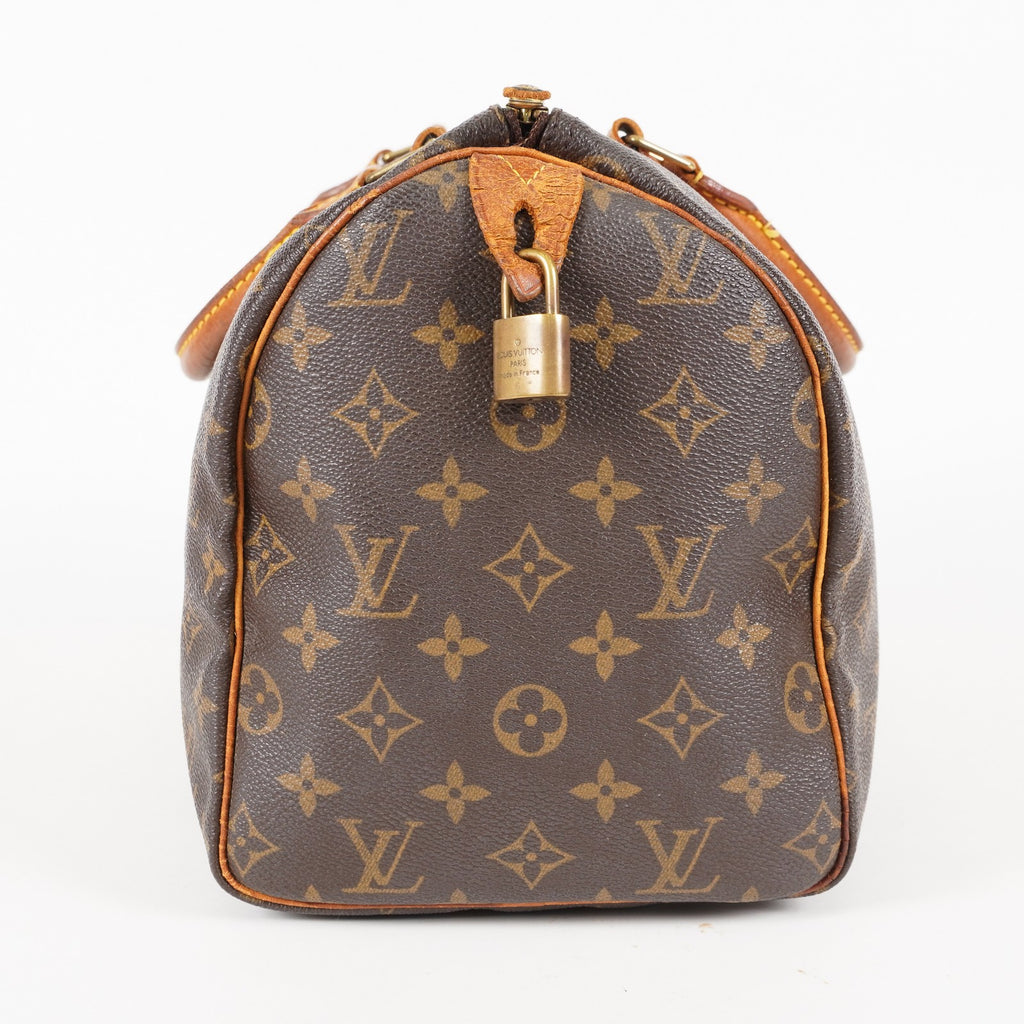 Authentic Louis Vuitton Monogram Speedy 30  Handbag M41526 vintage 05E304290029