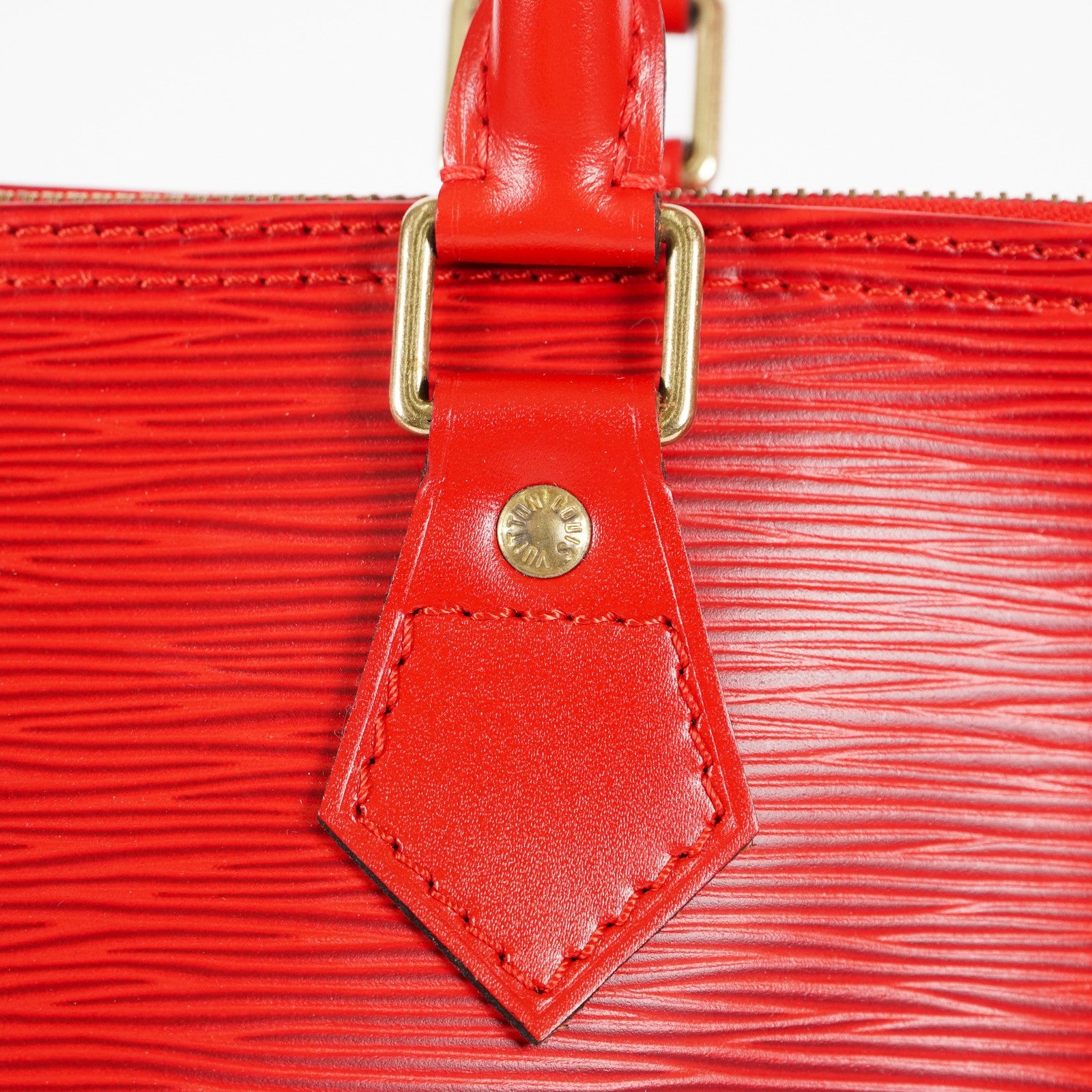 JUNK LOUIS VUITTON Epi Speedy 30 Hand Bag Red LV Auth 01E142090030