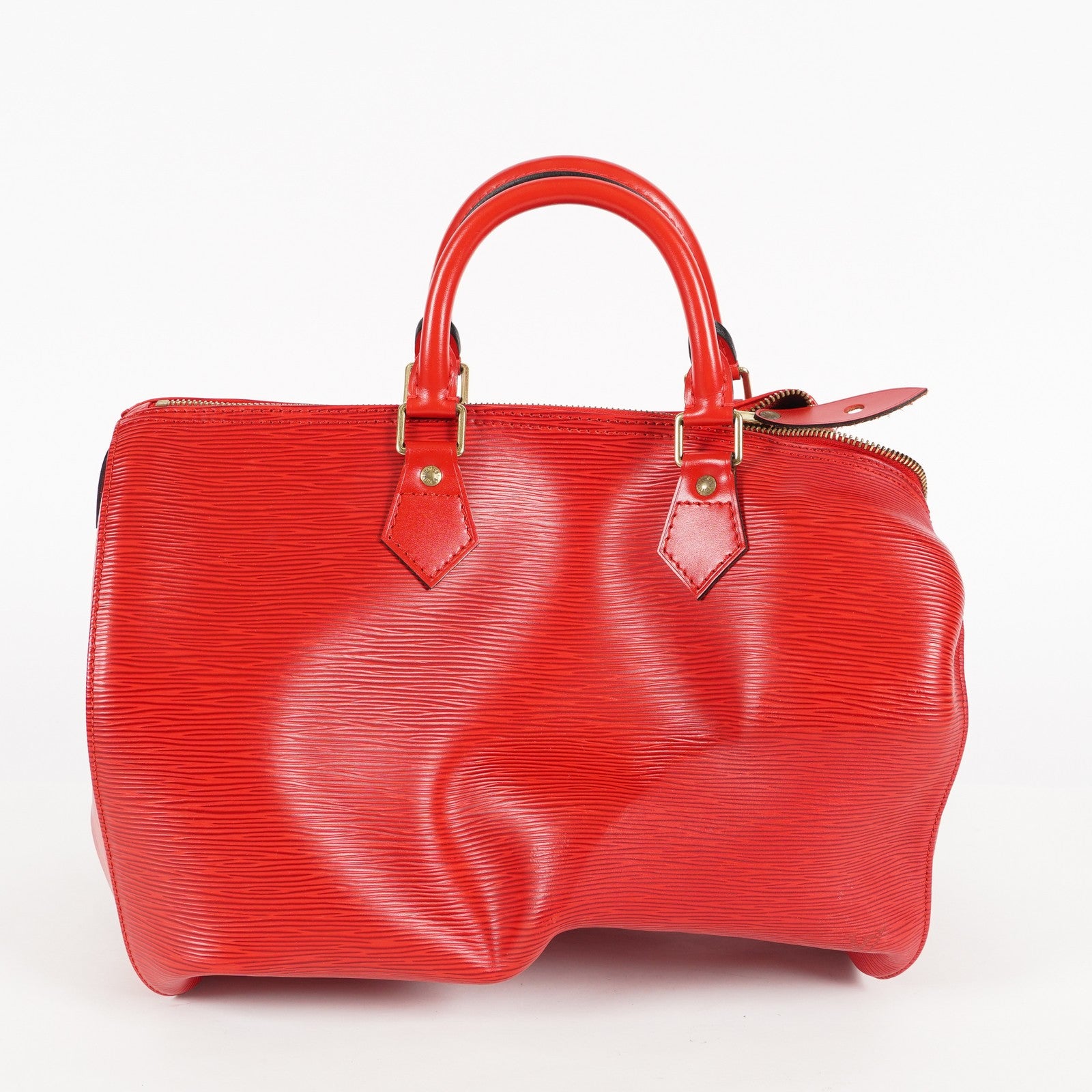 JUNK LOUIS VUITTON Epi Speedy 30 Hand Bag Red LV Auth 01E142090030