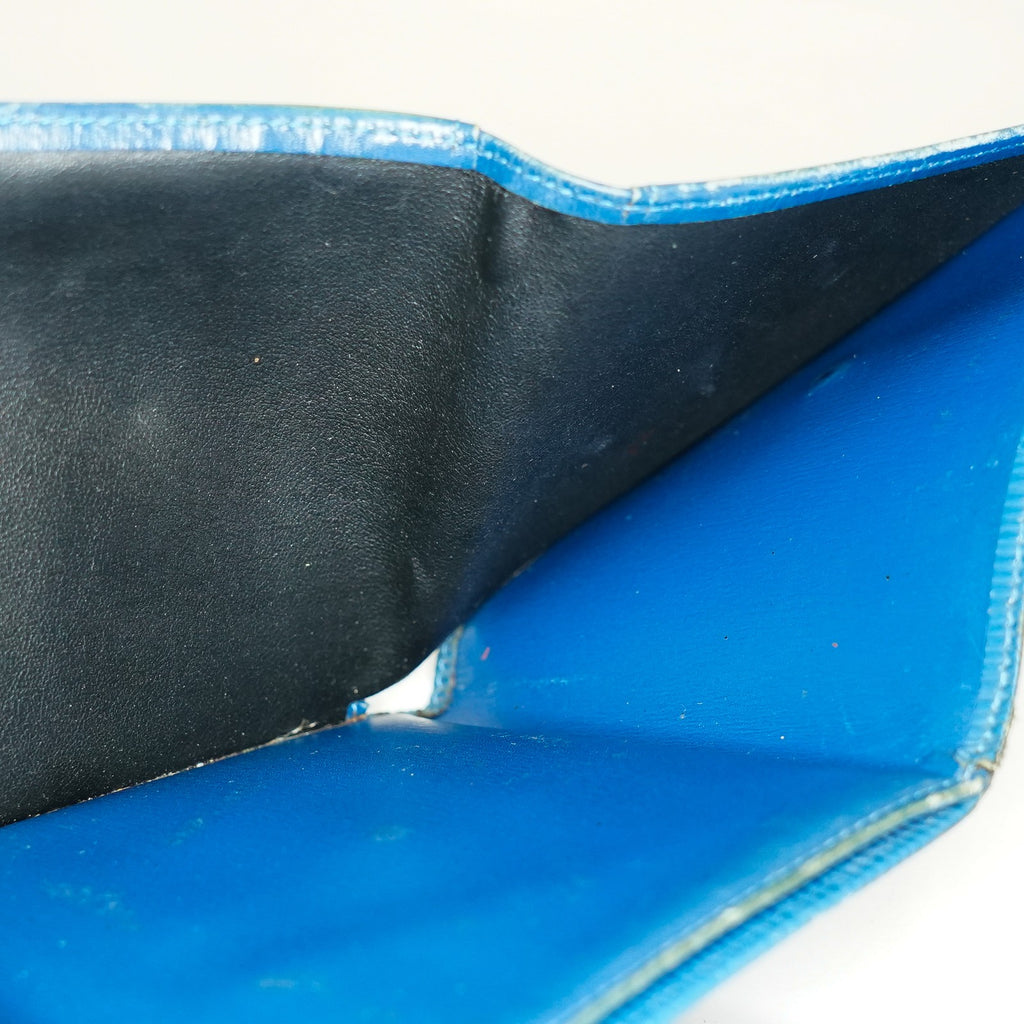 Louis Vuitton Blue Epi Leather Elise Compact Wallet  XY215