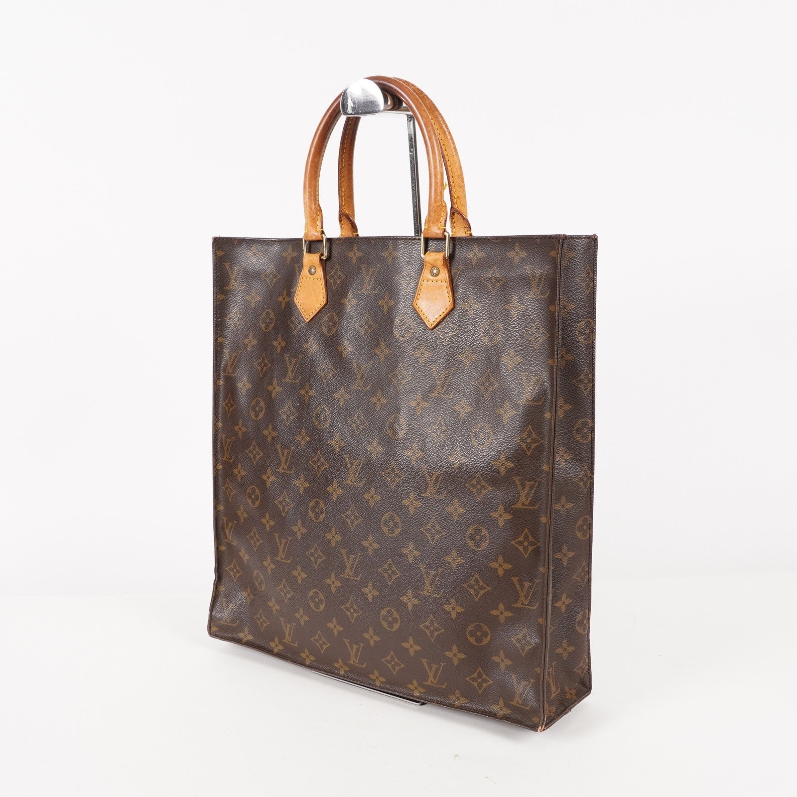 LOUIS VUITTON Sac Plat Handbag Monogram Canvas Brown M51140 06E441980004