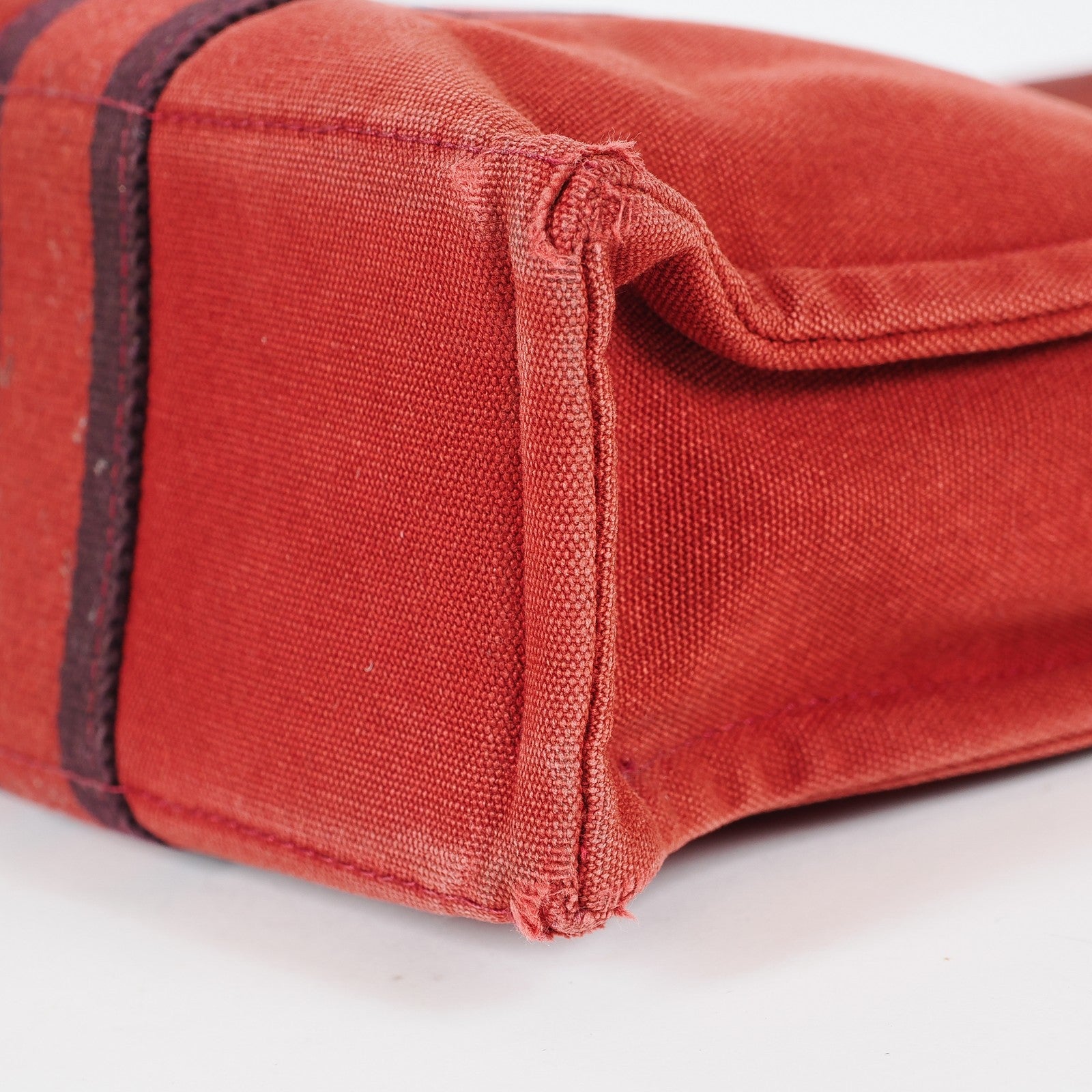 Authentic Hermes Fourre Tout PM Bordeaux Red Canvas Small Tote 04A07825007