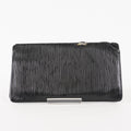 Louis Vuitton LV Long Wallet Portefeuille Brazza M63382 Black Epi Auth XY214
