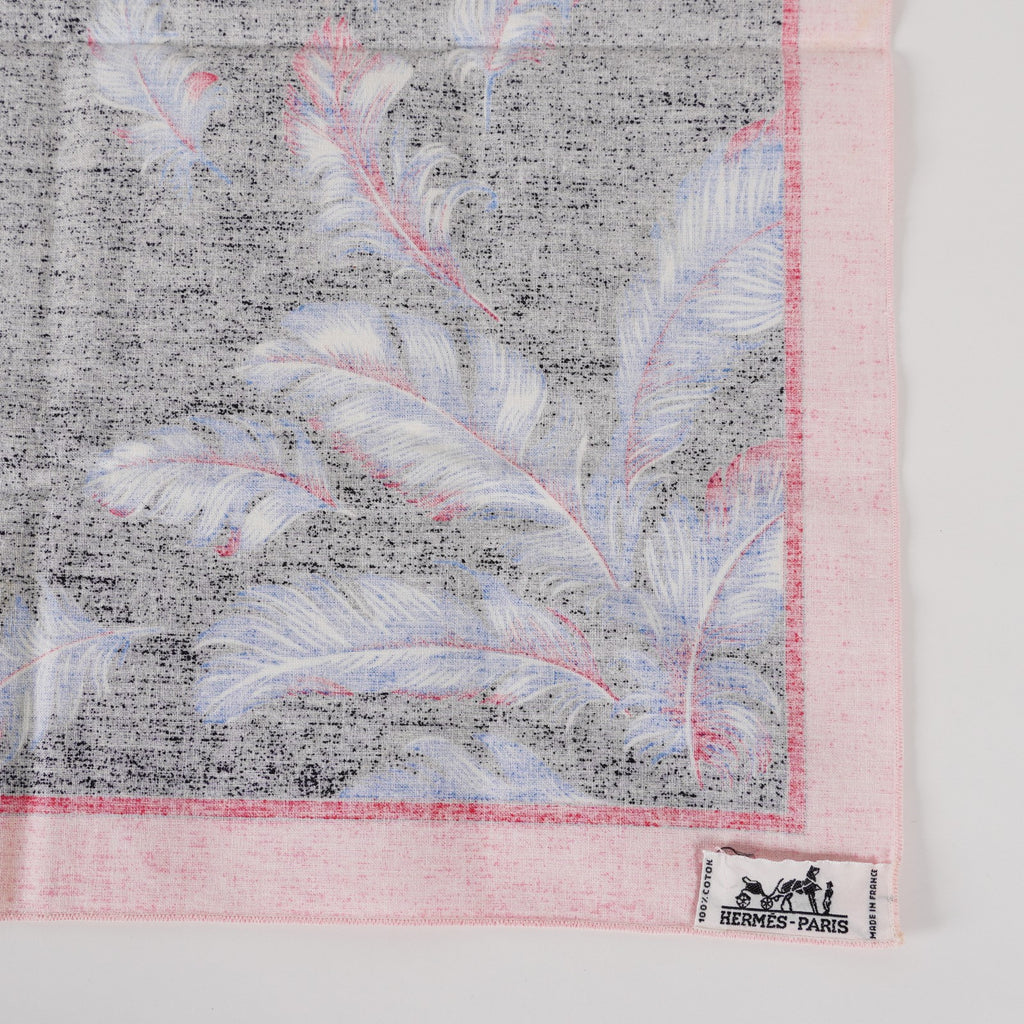Hermes Carre 45 100% Cotton Napkin, Black with Blue, 03E13825017