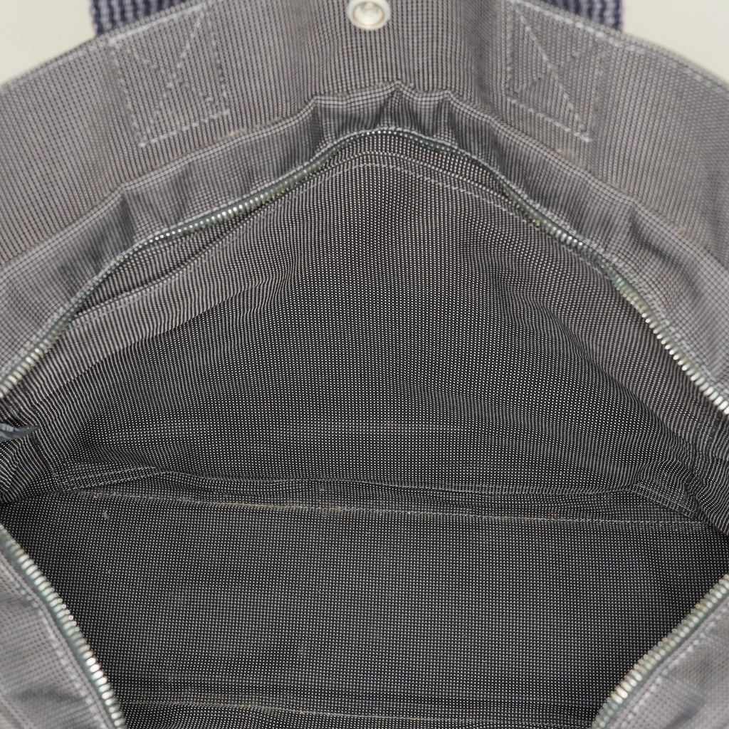 HERMES Herline MM Hand Tote Bag 100951M Nylon canvas Gray 05E461045016