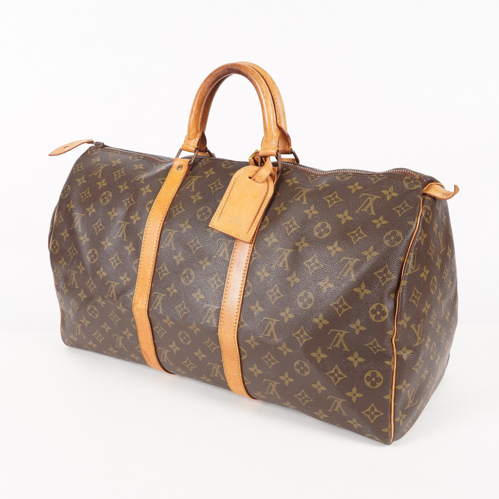 LOUIS VUITTON Keepall 50 Monogram Boston Bag Brown vintage M41426 06E593775204