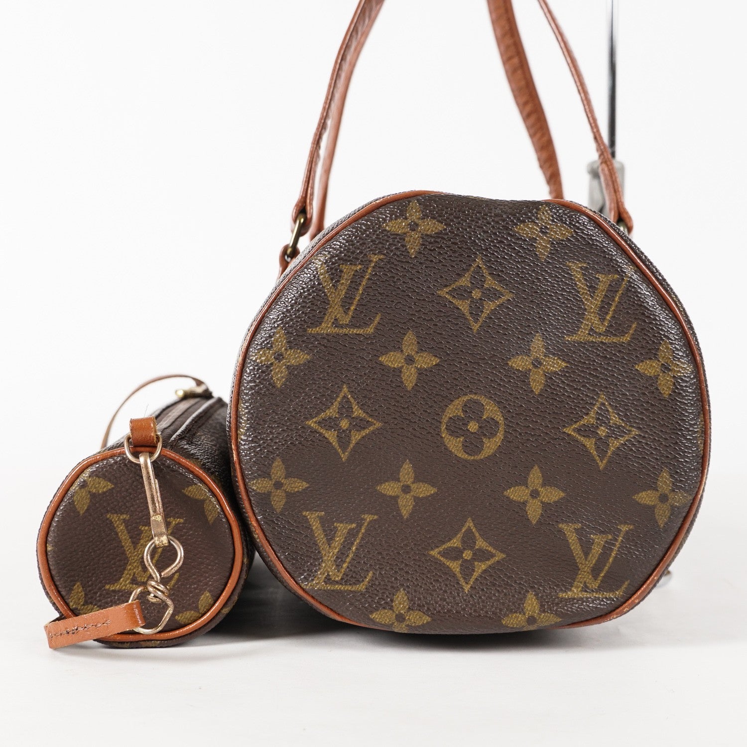 Auth LOUIS VUITTON Monogram Papillon 30 M51365 Handbag W/Pouch used 12E145500020
