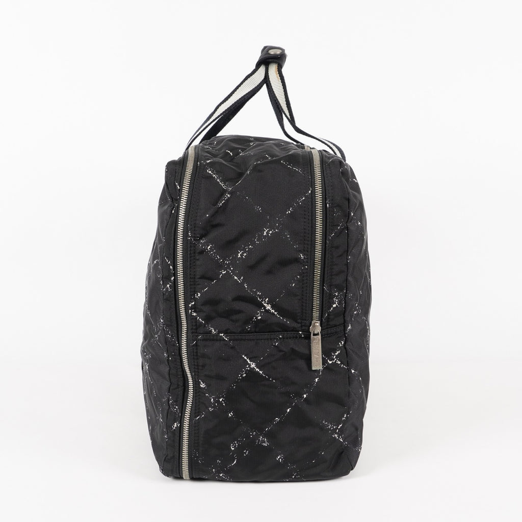 CHANEL Travel line Boston bag black Nylon canvas Women 05E522750016