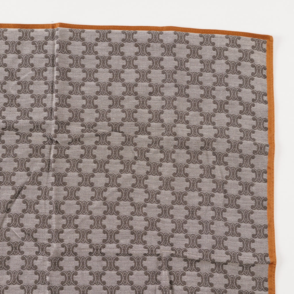 CELINE Logo Cotton Scarf Scarves Pocket Square XY206