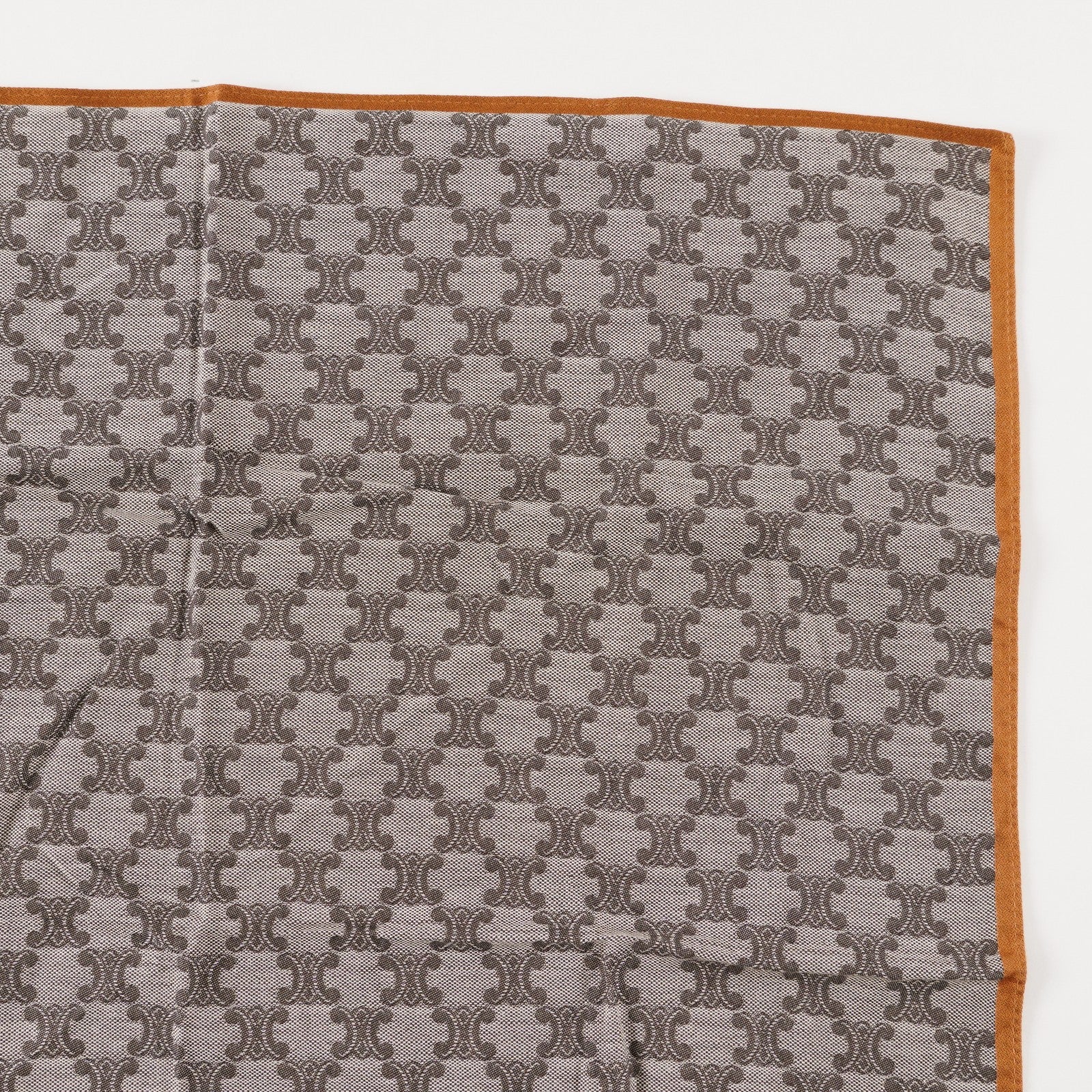 CELINE Logo Cotton Scarf Scarves Pocket Square XY206