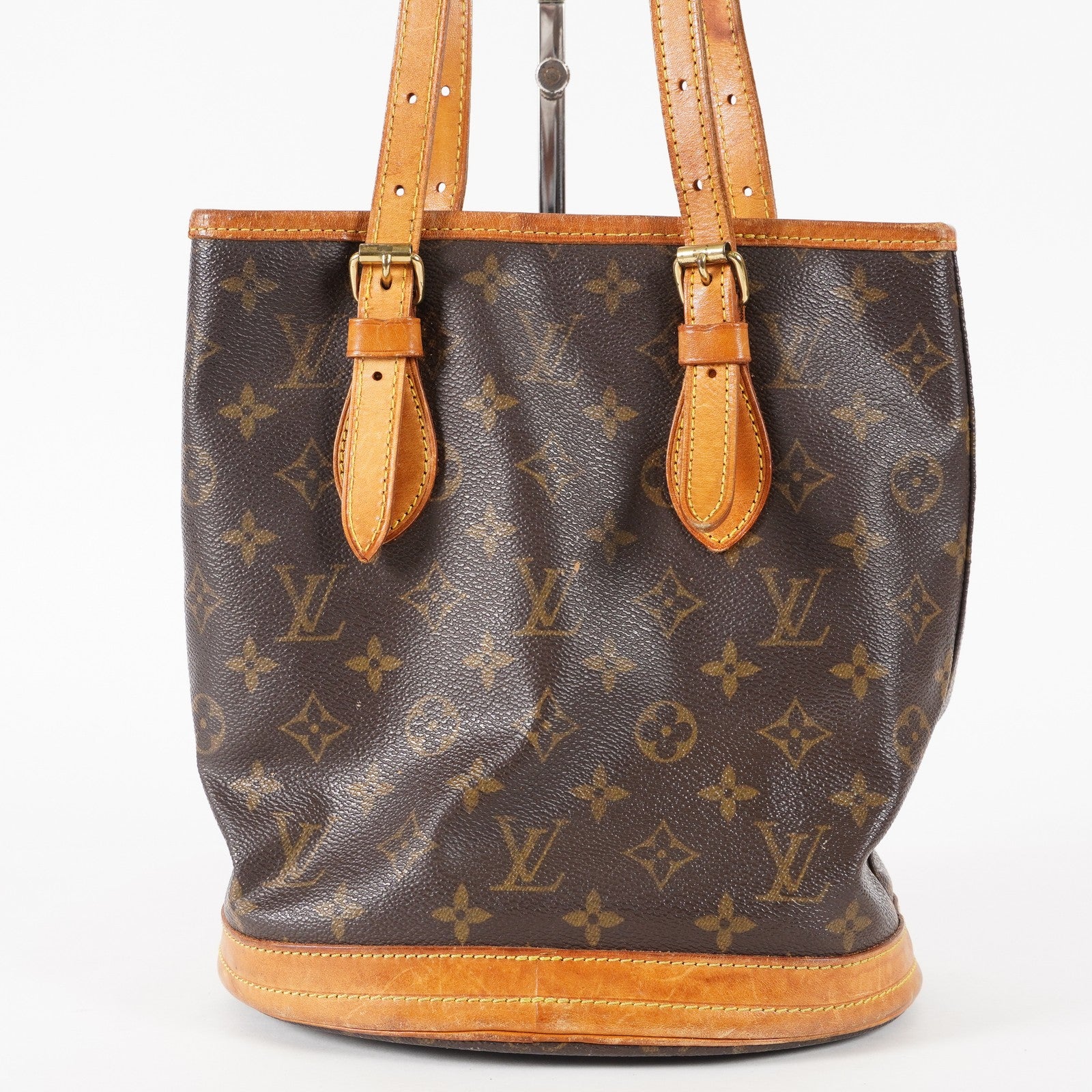 Authentic Louis Vuitton Monogram Bucket PM Shoulder Tote Bag M42238 02E242640018