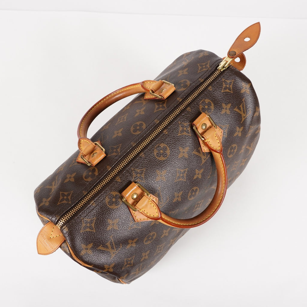 Authentic Louis Vuitton Monogram Speedy 30  Handbag M41526 vintage 05E309020016