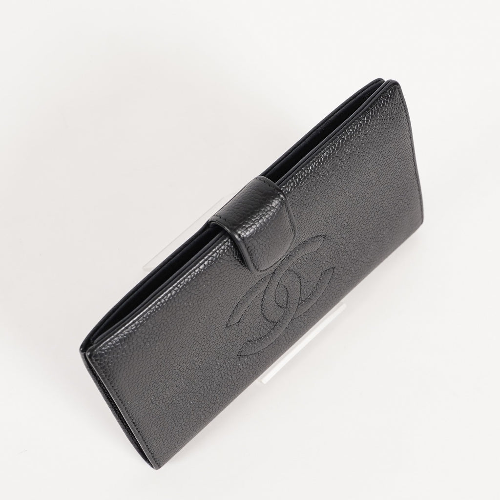 Chanel Black Calfskin Long Wallet Purse 02A052516805