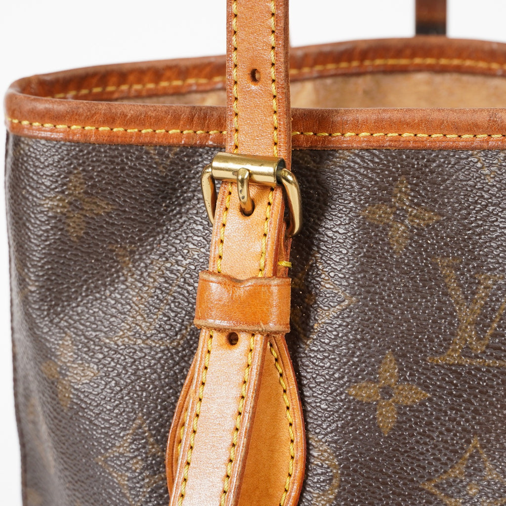 Authentic Louis Vuitton Monogram Bucket PM Shoulder Tote Bag M42238 05E112420013