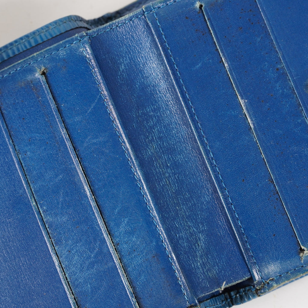 Louis Vuitton Blue Epi Leather Elise Compact Wallet  XY215