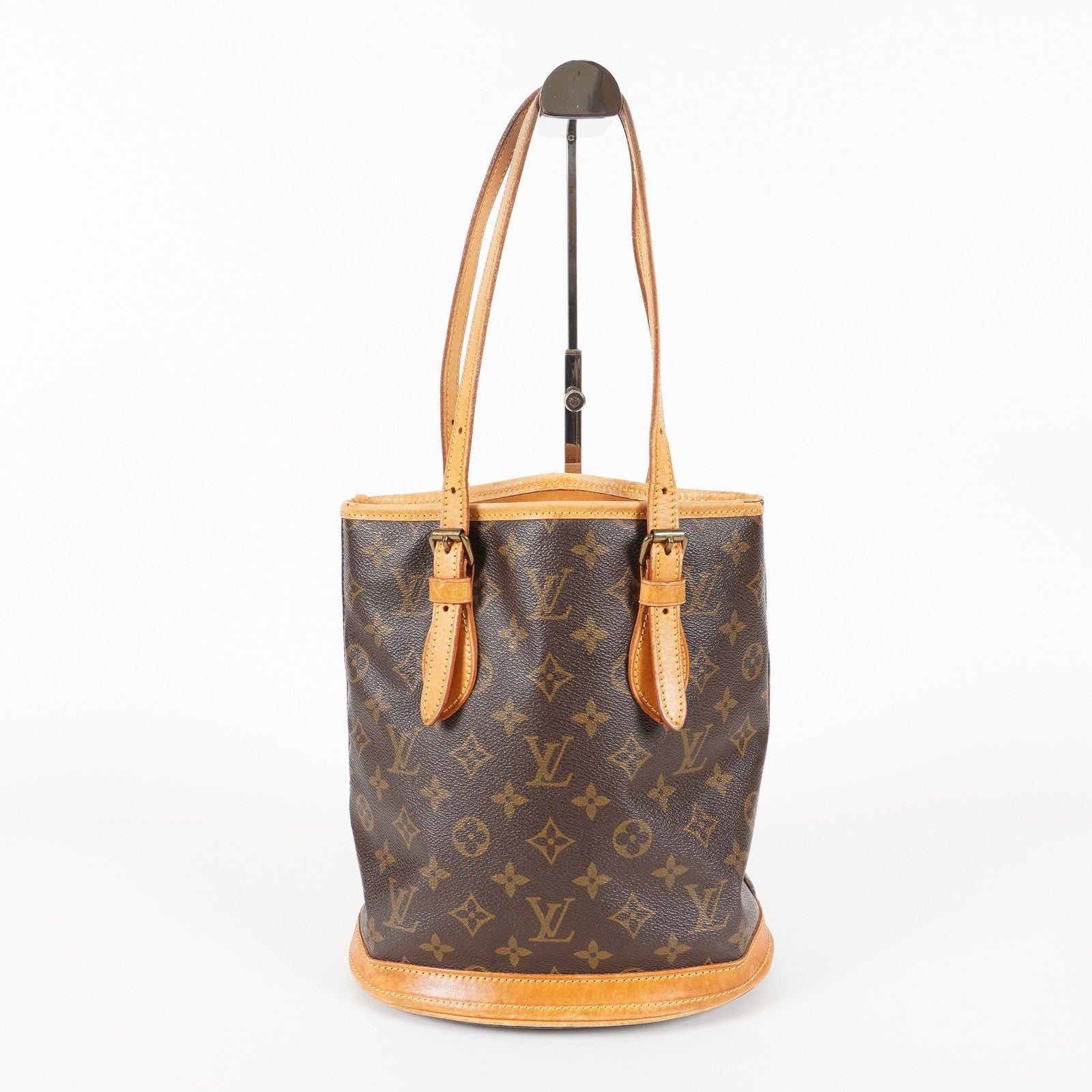 Authentic Louis Vuitton Monogram Bucket PM Shoulder Tote Bag M42238 05E212090016