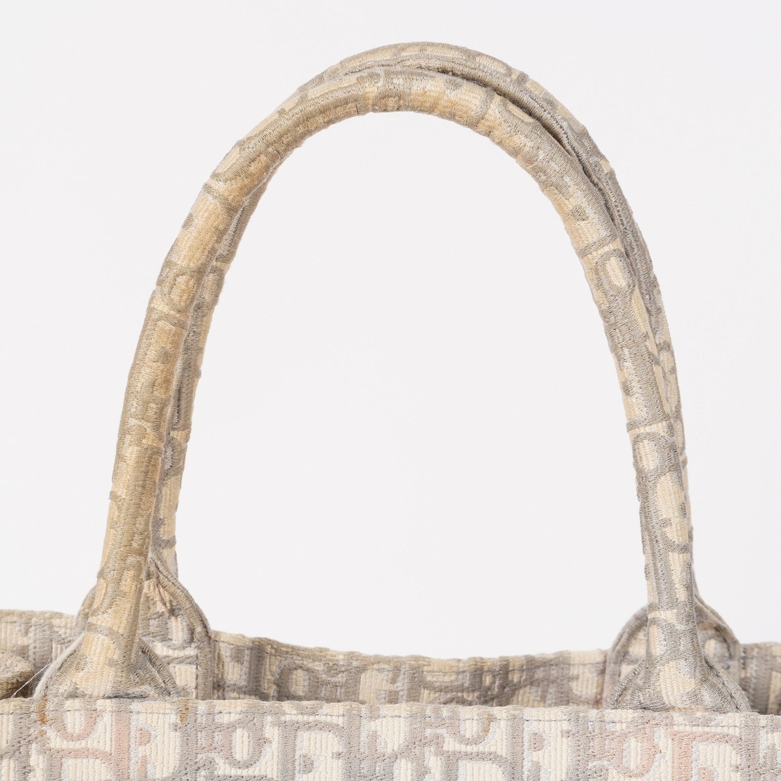 Christian Dior Book Tote Toile de Jouy Beige Gray Canvas Bag 02E207260003