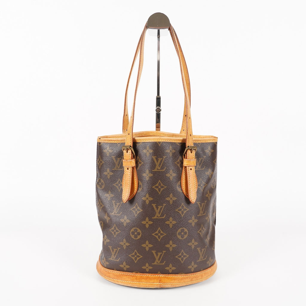 Authentic Louis Vuitton Monogram Bucket PM Shoulder Tote Bag M42238 05E212090016