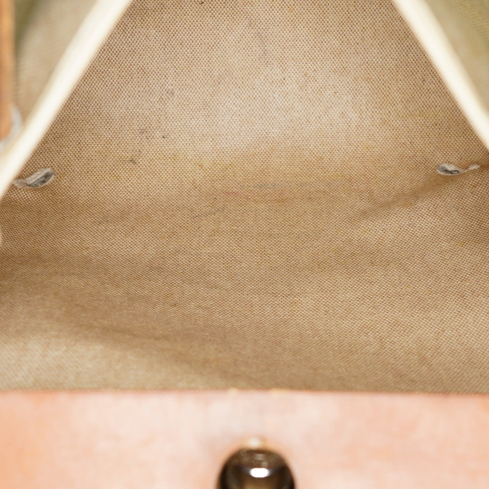 Auth HERMES Bag 2 in 1 Beige Canvas and Leather Backpack Hand Bag 05E533520016