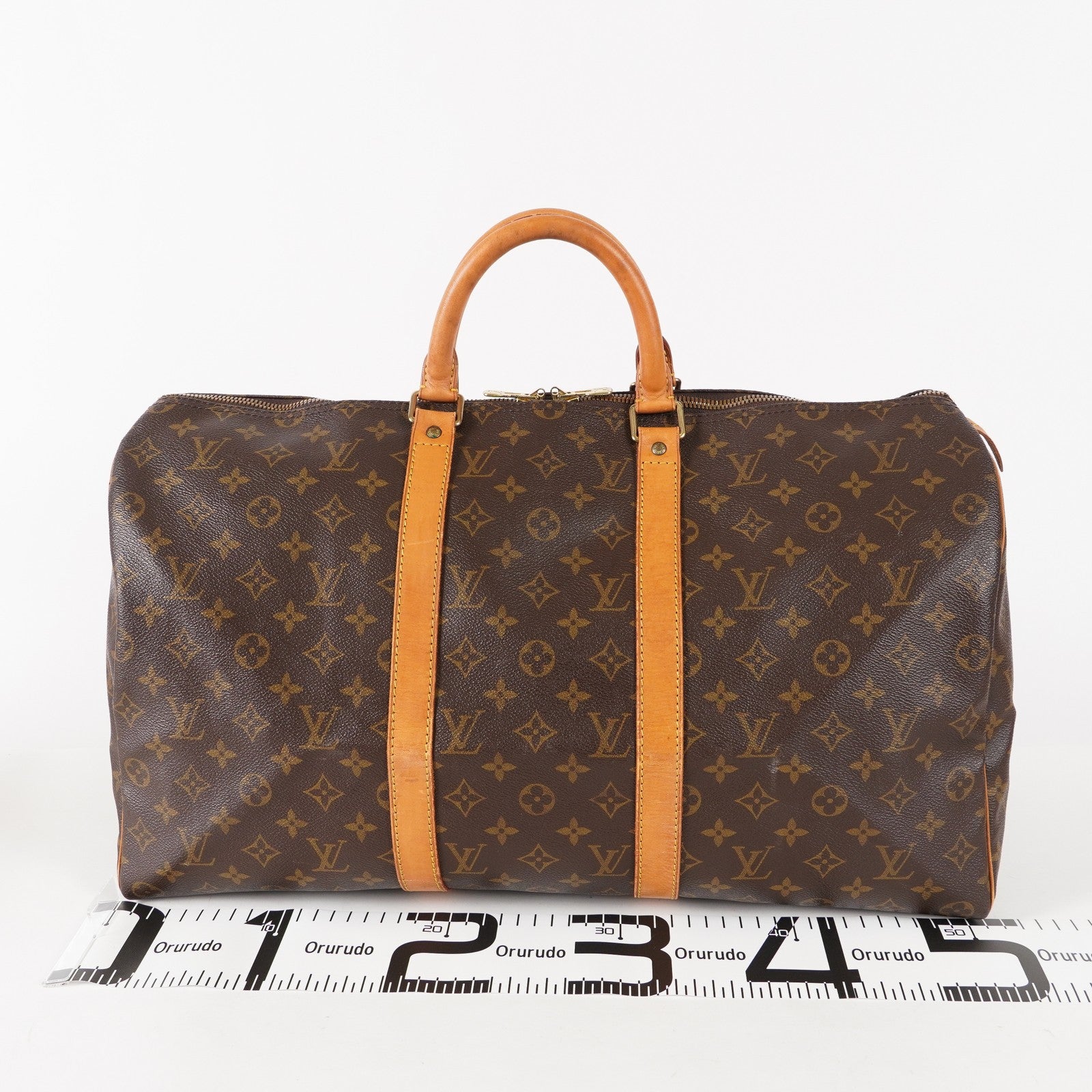 LOUIS VUITTON Keepall 50 M41426 Monogram Boston Bag Brown vintage 03E326820011