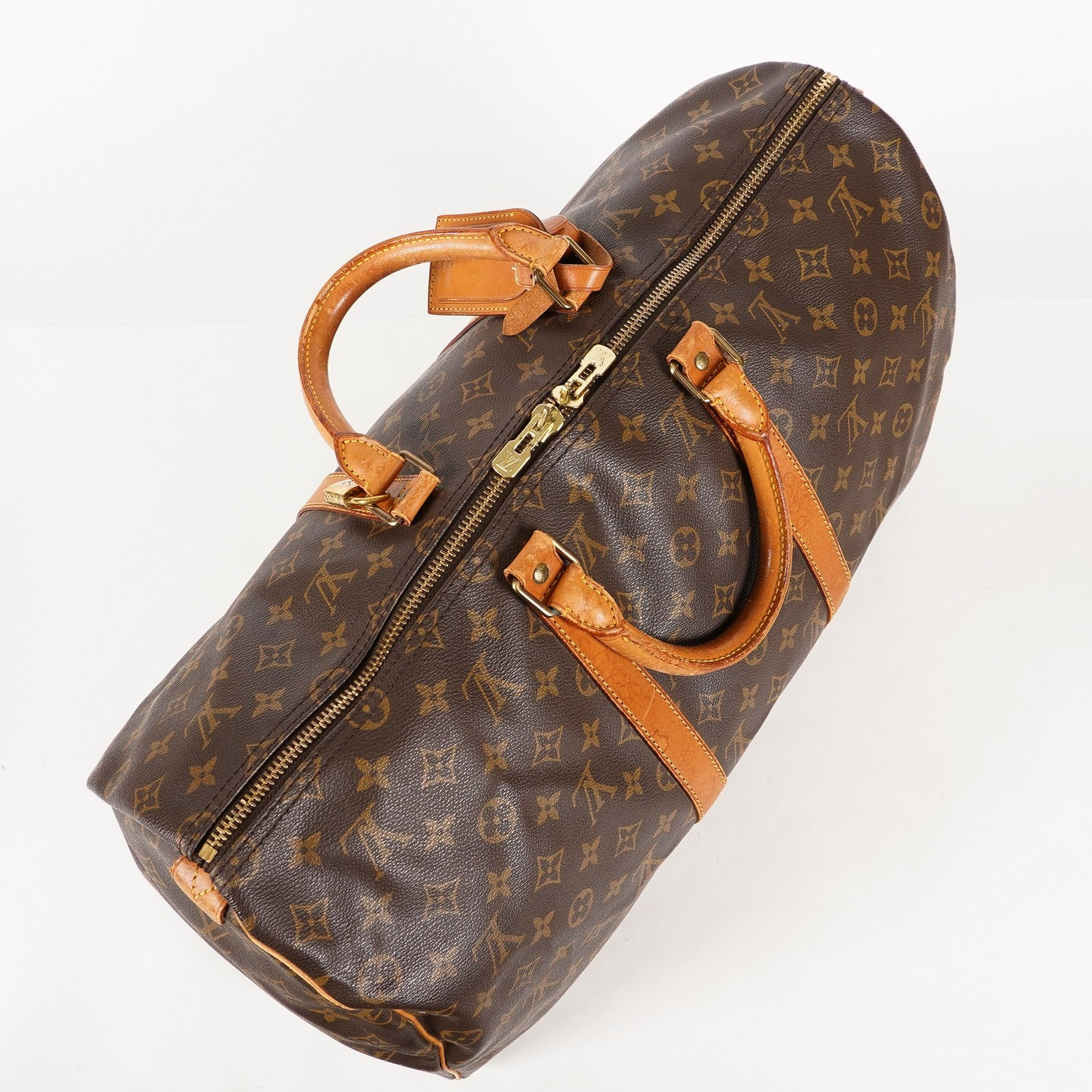 LOUIS VUITTON Keepall 50 Monogram Boston Bag Brown vintage M41426 03T125800006
