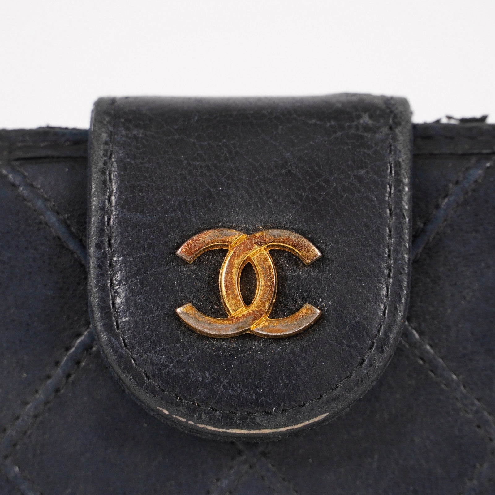 Chanel Authentic Vintage (80s/90s) Black Diamond Wallet 05E571320016