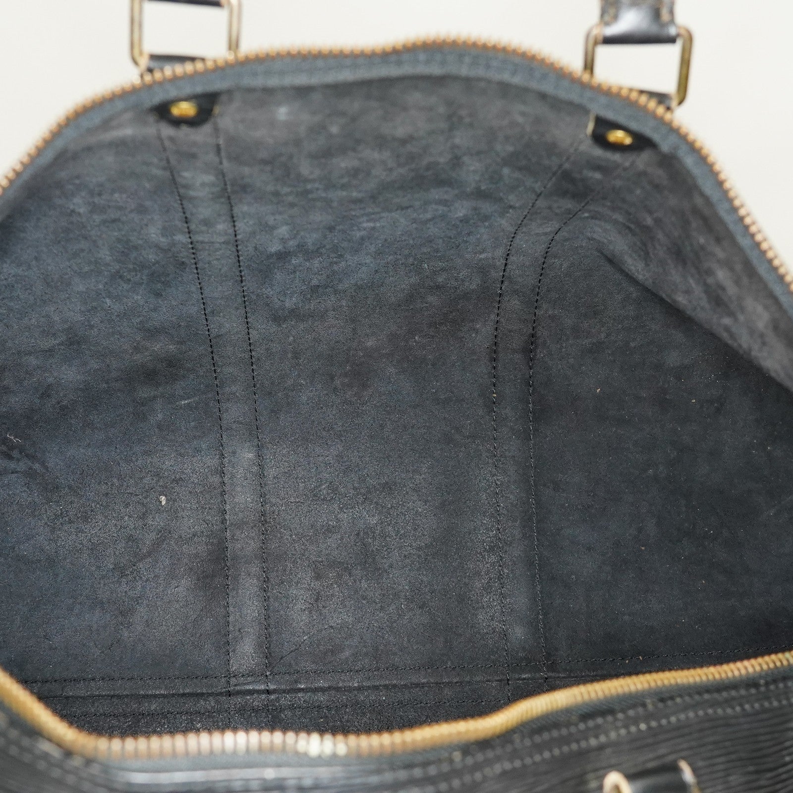 LOUIS VUITTON Epi Keepall 50 Boston Bag Black M42962 LV Auth 05E173960016