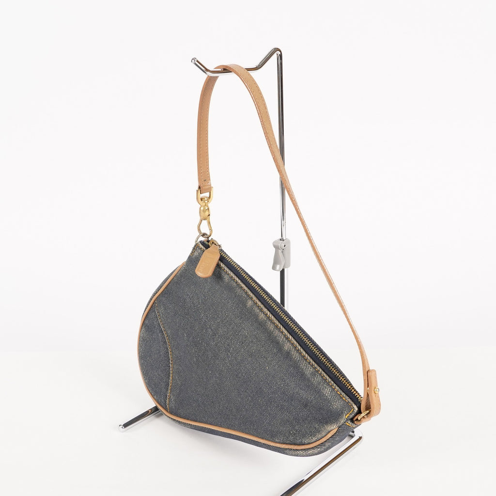 Christian Dior Trotter Blue Denim Mini Saddle Bag 02A115548405