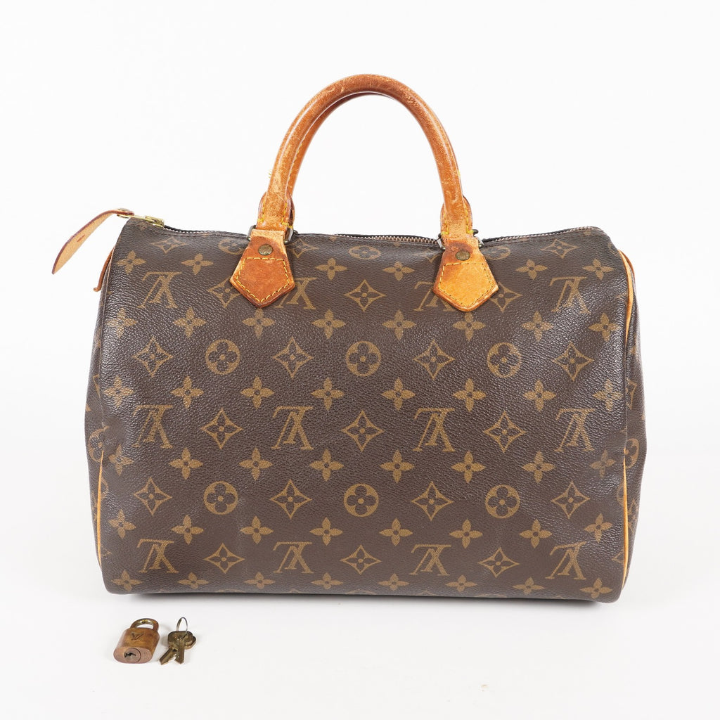Authentic Louis Vuitton Monogram Speedy 30  Handbag M41526 vintage 05E273960029