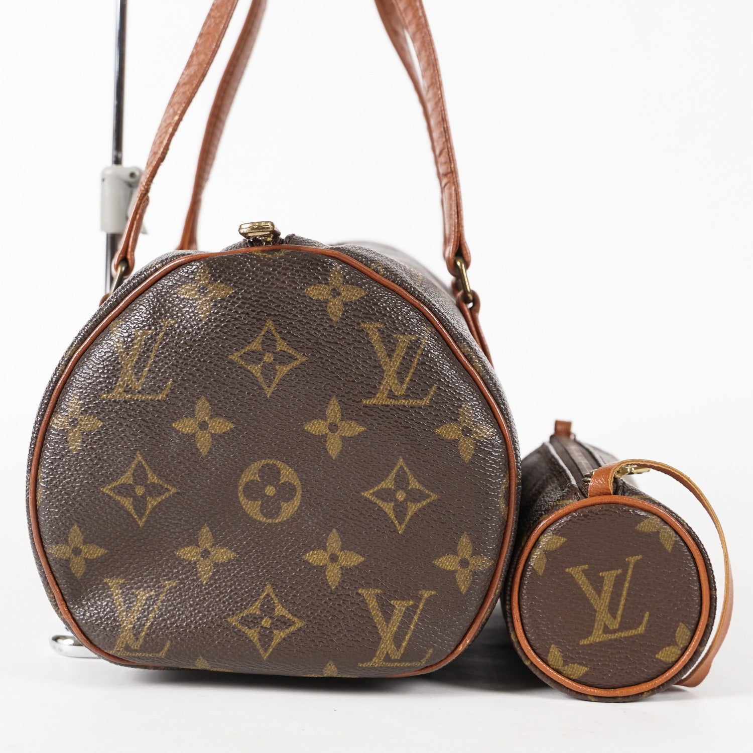 Auth LOUIS VUITTON Monogram Papillon 30 M51365 Handbag W/Pouch used 12E145500020