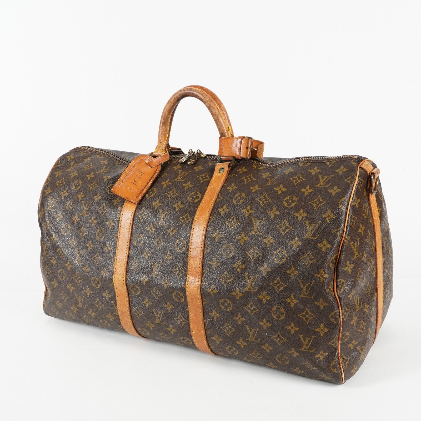 LOUIS VUITTON Monogram Keepall 60 Boston Bag M41422 LV Auth 03E063630025
