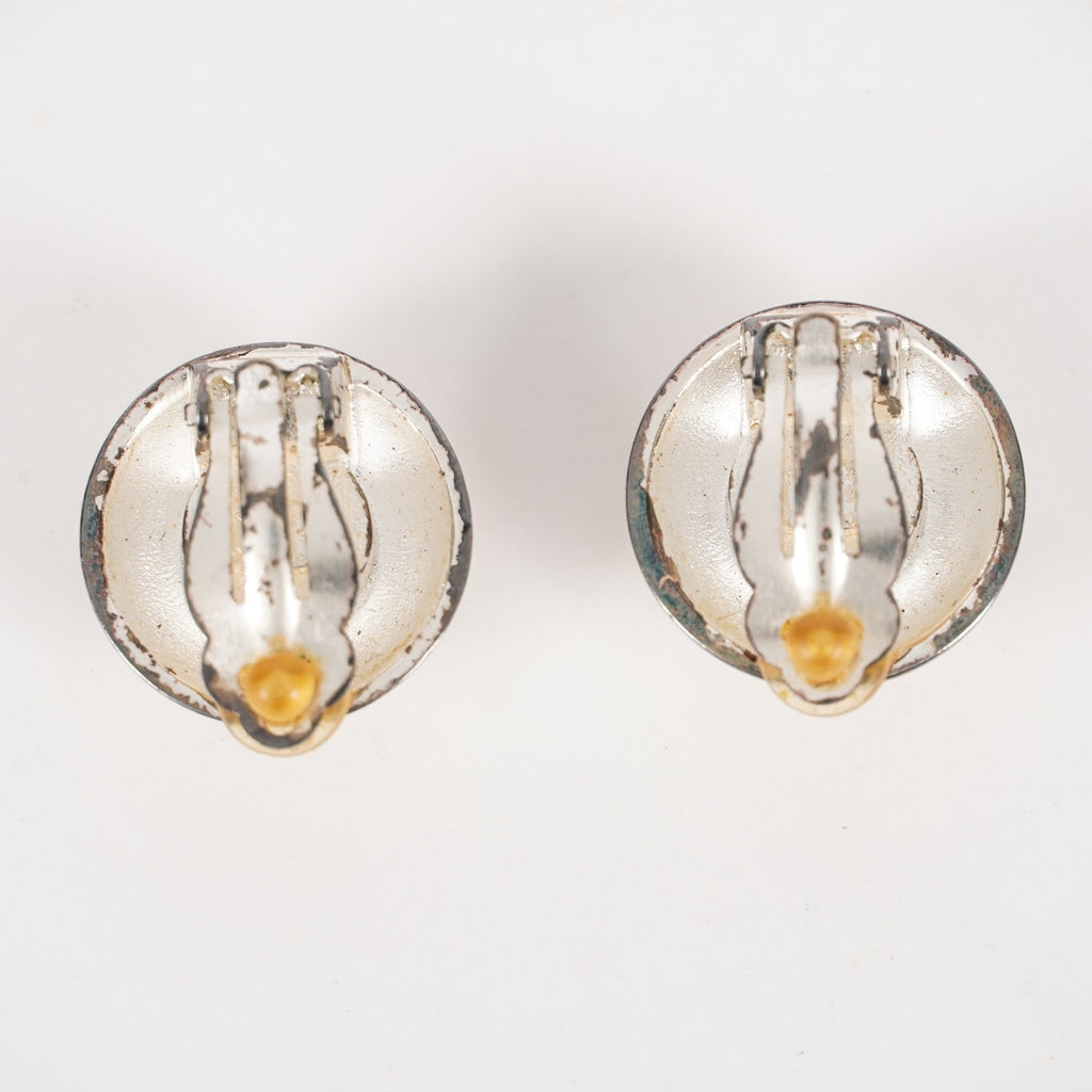CHANEL Earrings Coco Mark CC Gold Tone Logo Medal Round Coin 05E601870016